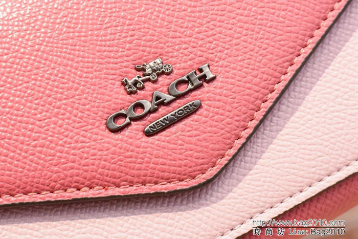 COACH蔻馳 原單內碼頭層牛皮 57715 新款 信封女士錢包  Chz1202